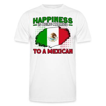 Mexikanische Flagge Mexikanische Wurzeln Geschenk - Männer Funktions-T-Shirt - Weiß - Vorne - AI Model Male 178 dark (178cm)
