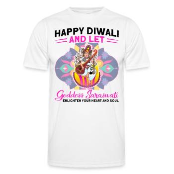 Diwali Hindus Sikh Festival of Lights Gift - Men's Functional T-Shirt - white - Front - AI Model Male 178 dark (178cm)
