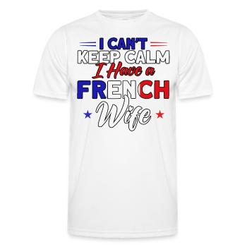 French Flag French Roots Gift - Men's Functional T-Shirt - white - Front - AI Model Male 178 dark (178cm)