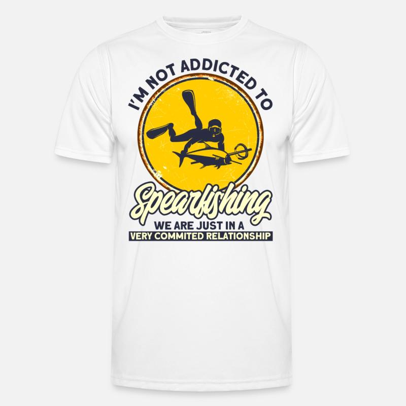 Spearfisher Very committed spear relationship - Men's Functional T-Shirt - white