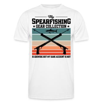 Pêche sous-marine Apnéiste Pêcheur pêcheur - T-shirt sport Homme - blanc - Devant - AI Model Male 178 dark (178cm)