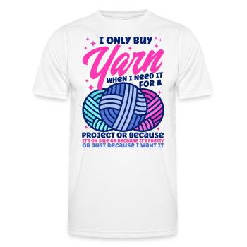 Stricken Stoff Stricken Stricken Geschenk - Männer Funktions-T-Shirt - Weiß - Vorne - AI Model Male 178 dark (178cm)