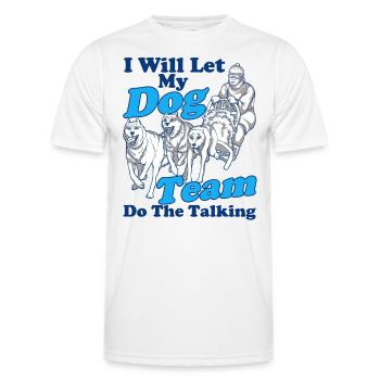 Dog sledding Sledding Dog sledding - Men's Functional T-Shirt - white - Front - AI Model Male 178 dark (178cm)