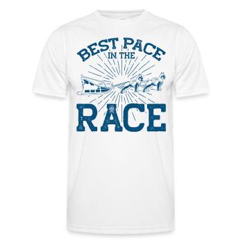 Sledding Dog Sledding Dog - Men's Functional T-Shirt - white - Front - AI Model Male 178 dark (178cm)