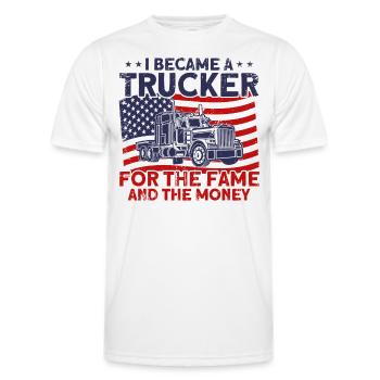 Trucker Sattelzug Fernfahrer Geschenk - Männer Funktions-T-Shirt - Weiß - Vorne - AI Model Male 178 dark (178cm)