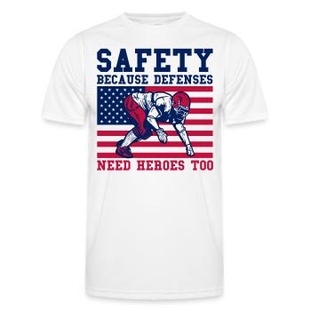 Football Game American Football Football Player - Men's Functional T-Shirt - white - Front - AI Model Male 178 dark (178cm)