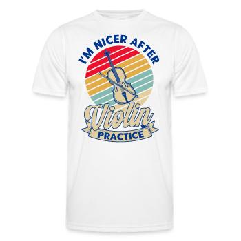 Violon Orchestre Violoniste Violon Amateur Cadeau - T-shirt sport Homme - blanc - Devant - AI Model Male 178 dark (178cm)