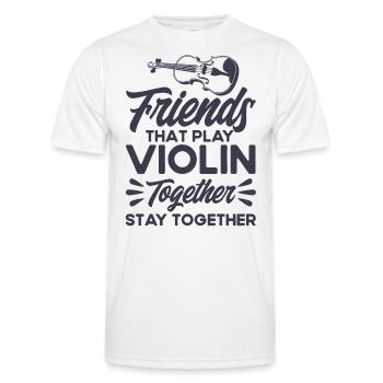 Violoniste d’orchestre Amateur de violon Cadeau de violon - T-shirt sport Homme - blanc - Devant - AI Model Male 178 dark (178cm)