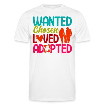 Adoption of children Adoption foster parents - Men's Functional T-Shirt - white - Front - AI Model Male 178 dark (178cm)