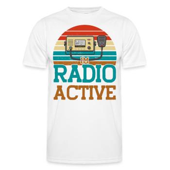 Morse code broadcast amateur radio amateur radio Gehe - Men's Functional T-Shirt - white - Front - AI Model Male 178 dark (178cm)