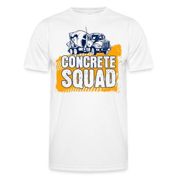 Béton Bâtisseur Béton Béton Renforcé Constructeur Cadeau - T-shirt sport Homme - blanc - Devant - AI Model Male 178 dark (178cm)
