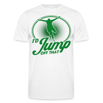 Extremsport Bungee Springen Bungee Springer - Männer Funktions-T-Shirt - Weiß - Vorne - AI Model Male 178 dark (178cm)