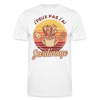 Hobbygärtner Schrebergarten Gärtner Geschenk - Männer Funktions-T-Shirt - Weiß - Vorne - AI Model Male 178 dark (178cm)