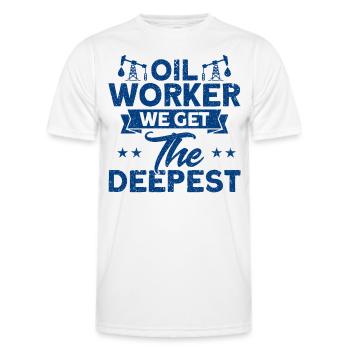 Oil Field Workers Oilfield Working in Fracking - Men's Functional T-Shirt - white - Front - AI Model Male 178 dark (178cm)