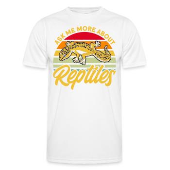 Reptiles Reptile Snake Gift - Men's Functional T-Shirt - white - Front - AI Model Male 178 dark (178cm)