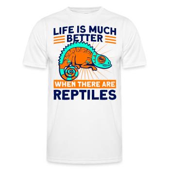 Reptile Lovers Reptile Snake Gift - Men's Functional T-Shirt - white - Front - AI Model Male 178 dark (178cm)