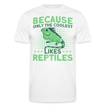 Lizards Reptile Reptile Lovers Gift - Men's Functional T-Shirt - white - Front - AI Model Male 178 dark (178cm)
