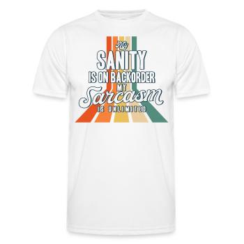 Sarcastic Black Humor Irony Gift - Men's Functional T-Shirt - white - Front - AI Model Male 178 dark (178cm)