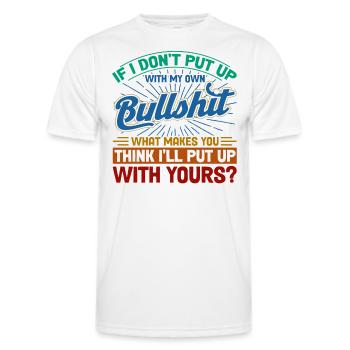 Irony Black Humor Sarcastic Gift - Men's Functional T-Shirt - white - Front - AI Model Male 178 dark (178cm)