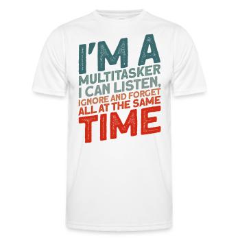 Black Humor Irony Sarcasm Gift - Men's Functional T-Shirt - white - Front - AI Model Male 178 dark (178cm)