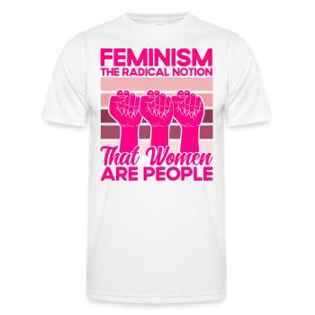 Autonomisation de l’égalité des sexes F - T-shirt sport Homme - blanc - Devant - AI Model Male 178 dark (178cm)