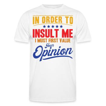 Sarcasme Ironie Cadeau sarcastique - T-shirt sport Homme - blanc - Devant - AI Model Male 178 dark (178cm)