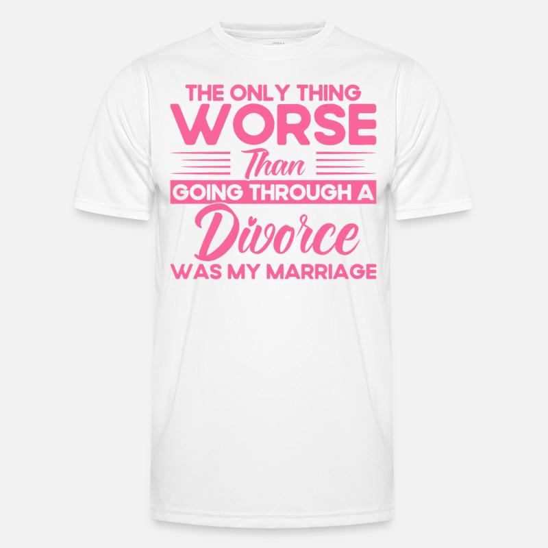 Ex Partner Scheidung Geschiedene Geschenk - Männer Funktions-T-Shirt - Weiß