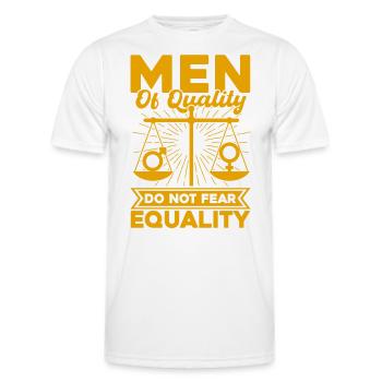 Gender equality Gender equality - Men's Functional T-Shirt - white - Front - AI Model Male 178 dark (178cm)