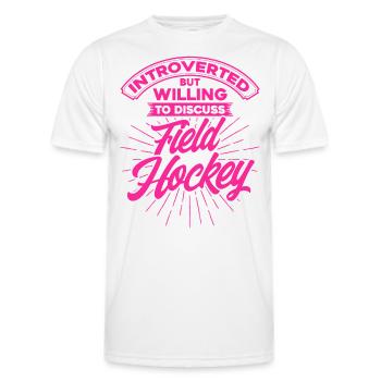 Feldhockey Hallen Feldhockey Feldhockey Spieler Ge - Männer Funktions-T-Shirt - Weiß - Vorne - AI Model Male 178 dark (178cm)