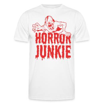 film d’horreur film d’horreur film d’horreur cadeau - T-shirt sport Homme - blanc - Devant - AI Model Male 178 dark (178cm)