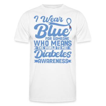 Diabetes cure diabetes month adolescent diabet - Men's Functional T-Shirt - white - Front - AI Model Male 178 dark (178cm)