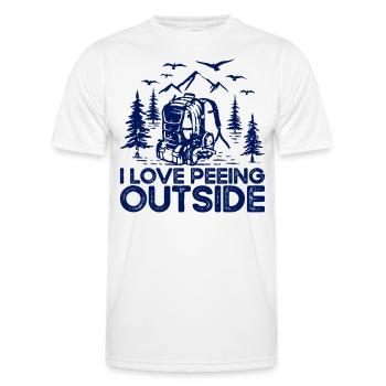 Draußen Wandern Fernweh Geschenk - Männer Funktions-T-Shirt - Weiß - Vorne - AI Model Male 178 dark (178cm)