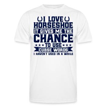 Lanceur de fer à cheval Lanceur de fer à cheval - T-shirt sport Homme - blanc - Devant - AI Model Male 178 dark (178cm)