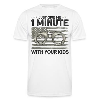 Handschellen Justizvollzugsbeamter Gefängniswärter - Männer Funktions-T-Shirt - Weiß - Vorne - AI Model Male 178 dark (178cm)