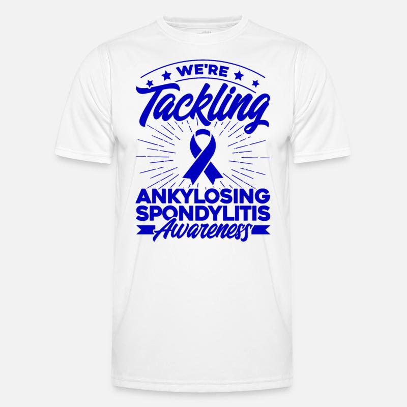 Blue Ribbon Ankylosing Spondylitis Support Men's Functional T-Shirt