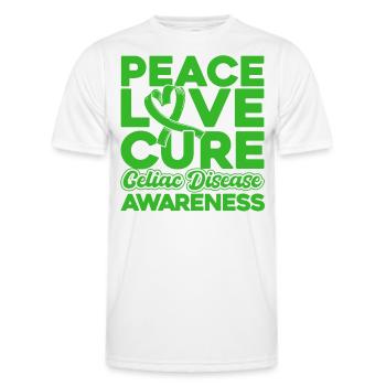 Celiac Awareness Green Ribbon Celiac Disease Überl - Men's Functional T-Shirt - white - Front - AI Model Male 178 dark (178cm)