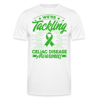 Green Ribbon Celiac Disease Support Celiac Disease Practice - Men's Functional T-Shirt - white - Front - AI Model Male 178 dark (178cm)