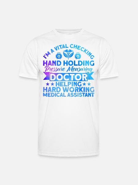 Assistant médical certifié - T-shirt sport Homme - blanc
