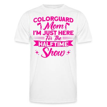 Colorguard Mom ici pour le spectacle de la mi-temps Fahnenwac - T-shirt sport Homme - blanc - Devant - AI Model Male 178 dark (178cm)