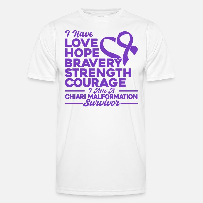 Chiari Malformation Bewusstsein Chiari Malformatio - Männer Funktions-T-Shirt - Weiß