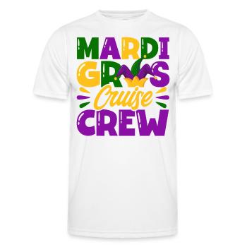 Mardi Gras Cruise Crew Mardi Gras Cadeau - T-shirt sport Homme - blanc - Devant - AI Model Male 178 dark (178cm)