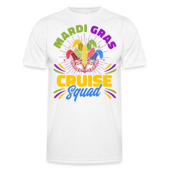 Mardi Gras Cruise Squad Mardi Gras Geschenk - Männer Funktions-T-Shirt - Weiß - Vorne - AI Model Male 178 dark (178cm)