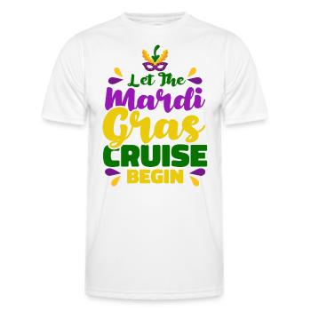 Que la croisière Mardi Gras commence Mardi Gra - T-shirt sport Homme - blanc - Devant - AI Model Male 178 dark (178cm)