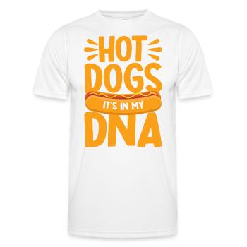 Les hot-dogs sont dans mon cadeau de hot-dog ADN - T-shirt sport Homme - blanc - Devant - AI Model Male 178 dark (178cm)