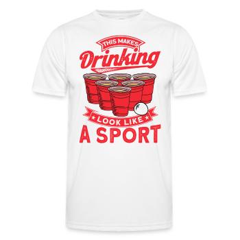 Beer Pong Champion Vous permet de boire comme un sport a - T-shirt sport Homme - blanc - Devant - AI Model Male 178 dark (178cm)