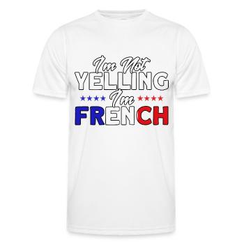 French Flag French Roots Gift - Men's Functional T-Shirt - white - Front - AI Model Male 178 dark (178cm)
