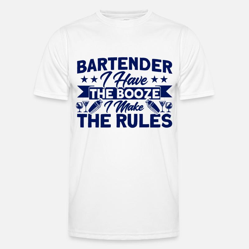 Kellner Service Barkeeper Geschenk - Männer Funktions-T-Shirt - Weiß