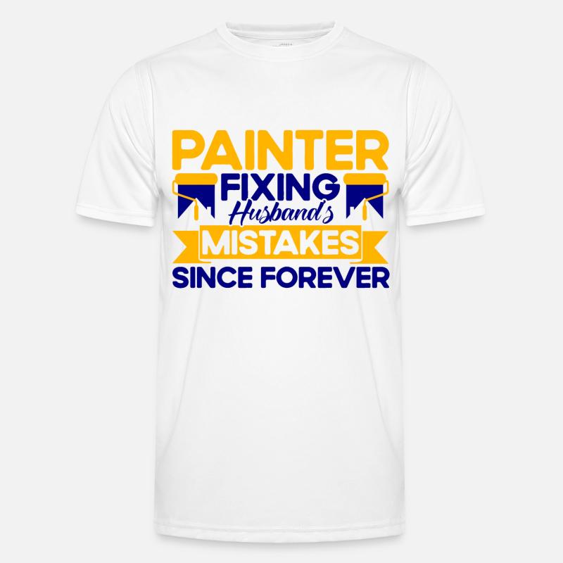 Maler Bautenmaler Farbe mischen Geschenk Männer Funktions-T-Shirt