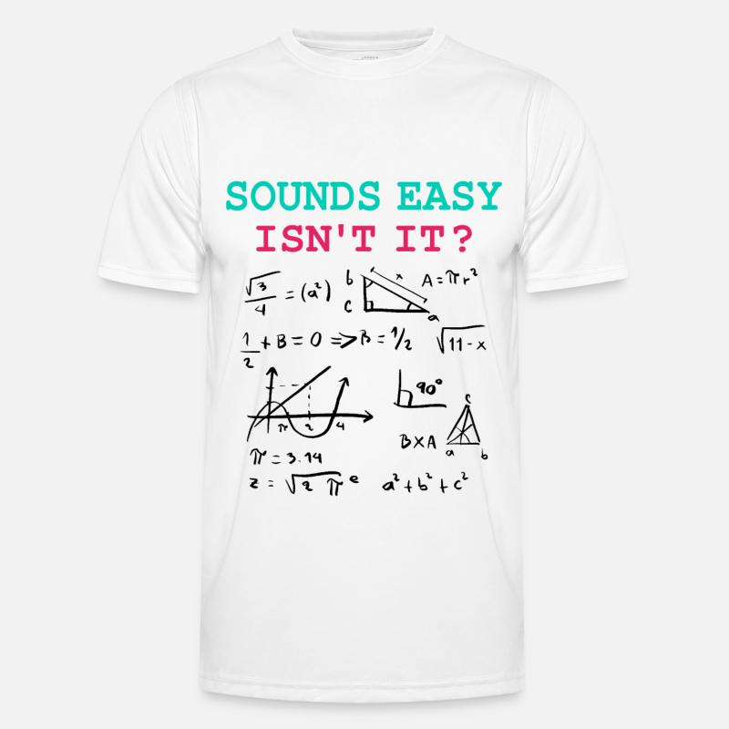 Funny Math Jokes, Physics and Math Formulas - Men's Functional T-Shirt - white