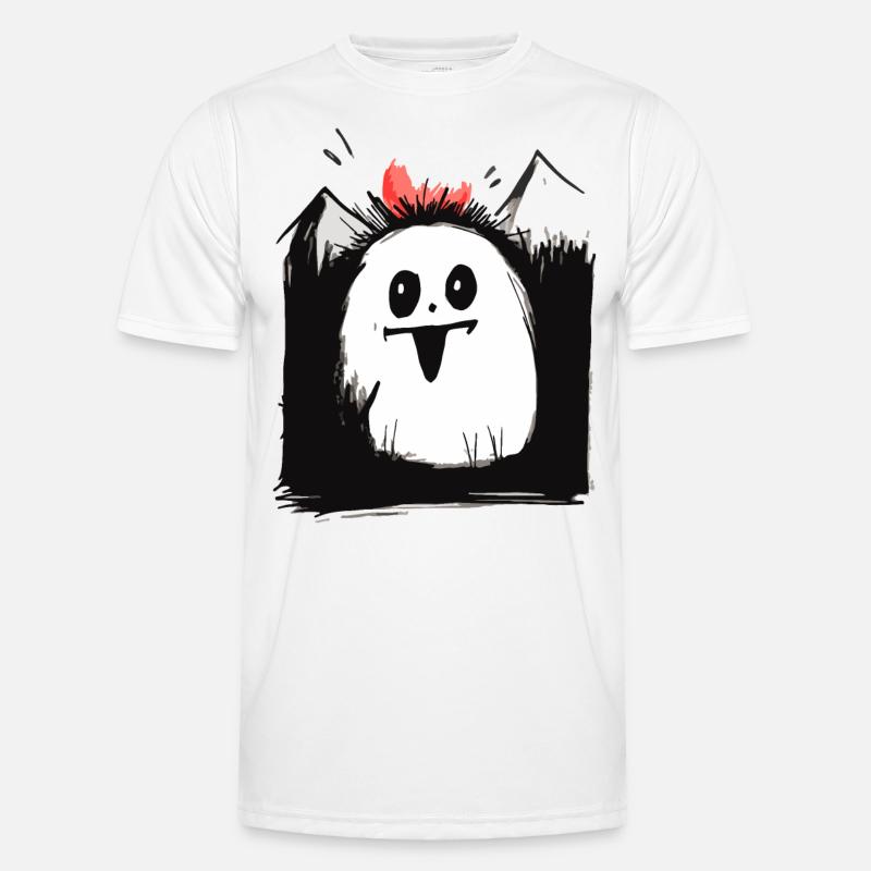 Japanese Red Sun: Funny Egg from Creature Men's Functional T-Shirt